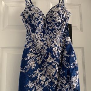 Brand New Colette Mon Cheri CL2065 Navy/Silver size 0